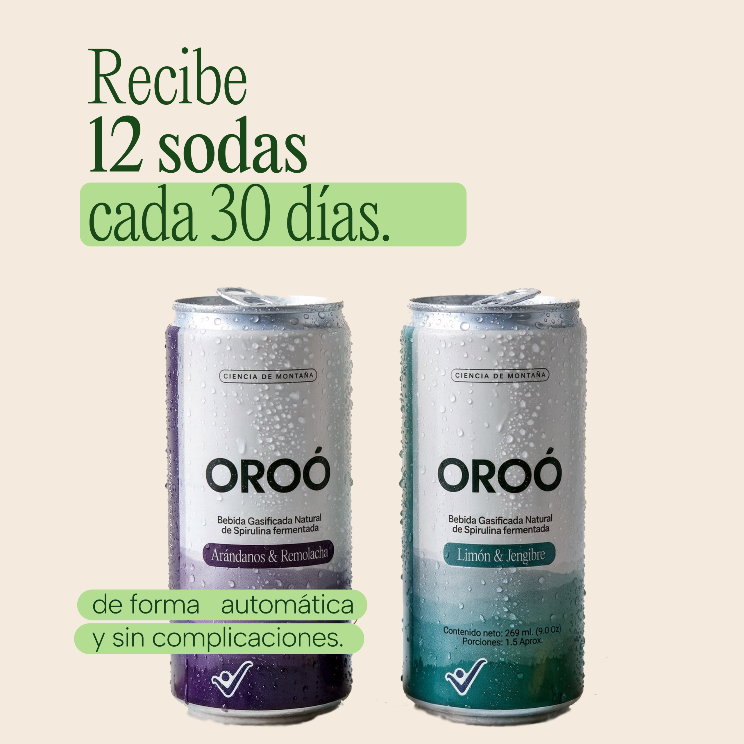Soda Natural Oroó 12 Pack MIXTO - Suscripción cada 30 días